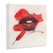 Stupell Industries Red Lips Paint Streak Wall Plaque Art Design by Daniel Houston